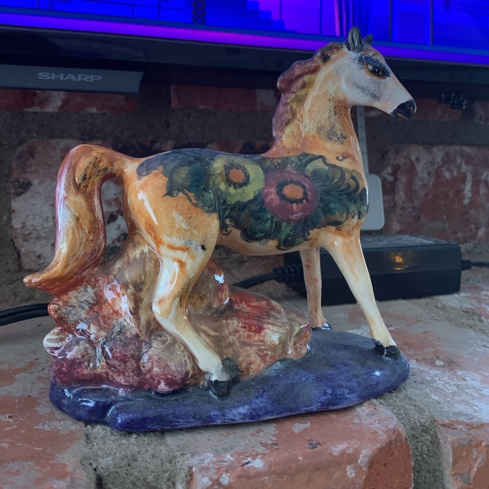 Handmade Ceramic Painted Horse